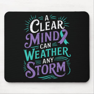 Mental Health Awareness Ribbon Suicide Prevent Mouse Mat