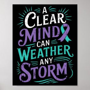 Mental Health Awareness Ribbon Suicide Prevent Poster