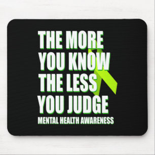 Mental Health Awareness  - Ribbon Support May Mont Mouse Mat