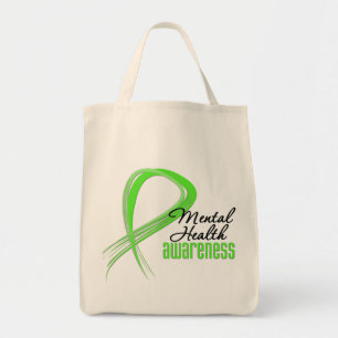 Mental Health Awareness Ribbon Tote Bag