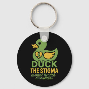 Mental Health Awareness Rubber Duck Women's Rubber Key Ring