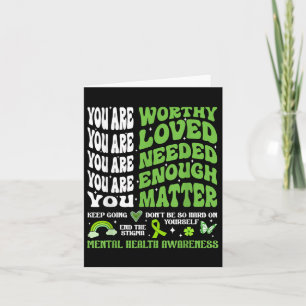 Mental Health Awareness S Motivational Support  Card