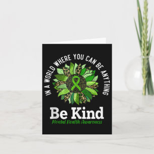 Mental Health Awareness Shirt Be Kind Sunflower Gr Card