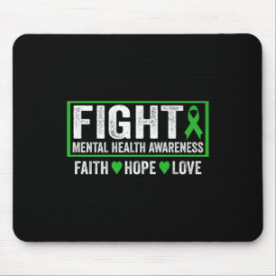 Mental Health Awareness Shirt - Fight Mental Healt Mouse Mat