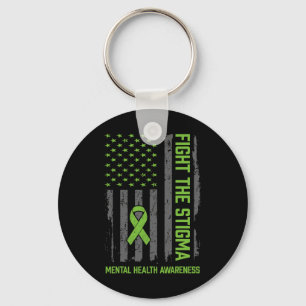 Mental Health Awareness Shirt Fight The Stigma Men Key Ring