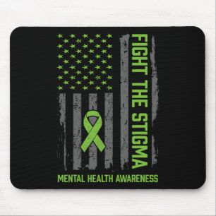 Mental Health Awareness Shirt Fight The Stigma Men Mouse Mat