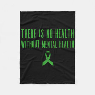 Mental Health Awareness Shirt - Green Ribbon Fleece Blanket