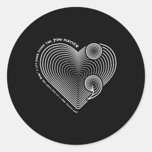Mental Health Awareness Shirt Heart Semi-colon Ant Classic Round Sticker