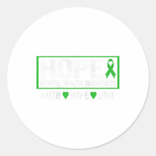 Mental Health Awareness Shirt - Hope Mental Health Classic Round Sticker