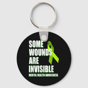 Mental Health Awareness Shirt - Some Wounds Are In Key Ring