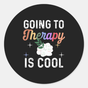 Mental Health Awareness Shirt Therapy Is Cool Depr Classic Round Sticker