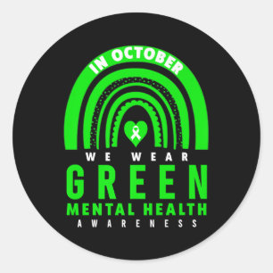 Mental Health Awareness Shirt - World Mental Healt Classic Round Sticker