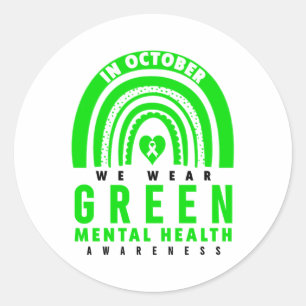 Mental Health Awareness Shirt - World Mental Healt Classic Round Sticker