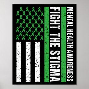 Mental Health Awareness Shirts Fight The Stigma Us Poster