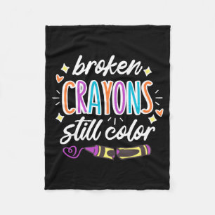 Mental Health Awareness Stay Colourful May Fleece Blanket