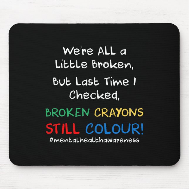 Mental Health Awareness Suicide Prevention  Gift Mouse Mat (Front)