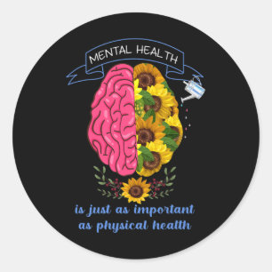 Mental Health Awareness Suicide Prevention Think P Classic Round Sticker
