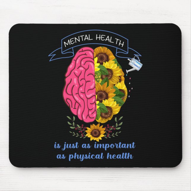 Mental Health Awareness Suicide Prevention Think P Mouse Mat (Front)