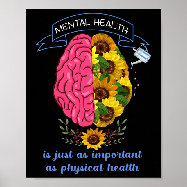 Mental Health Awareness Suicide Prevention Think P Poster (Front)