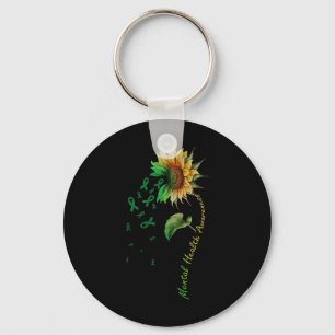 Mental Health Awareness Sunflower Comfort Colours  Key Ring