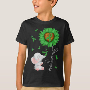 Mental Health Awareness Sunflower Elephant & G T-Shirt