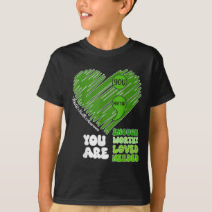 Mental Health Awareness Sunflower Heart Mental Hea T-Shirt