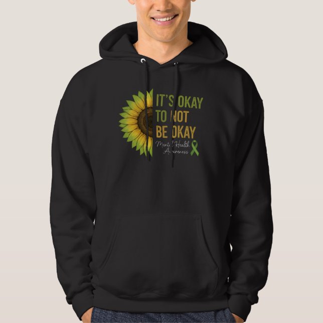 Mental Health Awareness Sunflower  Hoodie (Front)