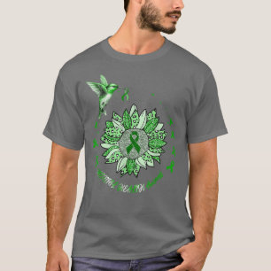 Mental Health Awareness Sunflower Hummingbird Ribb T-Shirt