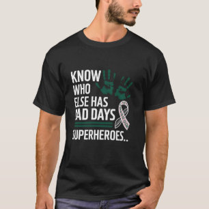 Mental Health Awareness Superheroes Green Ribbon S T-Shirt