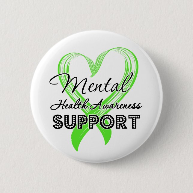Mental Health Awareness - Support 6 Cm Round Badge (Front)