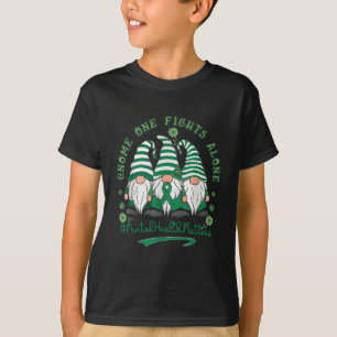 Mental Health Awareness Support Squad Gnome Green T-Shirt