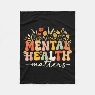 Mental Health Awareness Support Squad Mental Fleece Blanket
