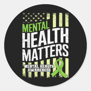 Mental Health Awareness Support Squad Mental Healt Classic Round Sticker