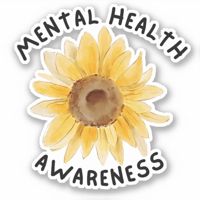 Mental Health Awareness Therapist Cute Sticker (Front)