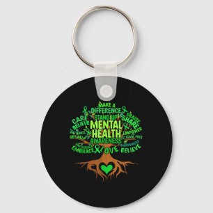 Mental Health Awareness Tree Motivational Support  Key Ring