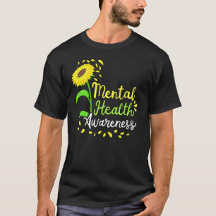 Mental Health Awareness Unique Sunflower Graphic D T-Shirt
