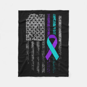Mental Health Awareness Wall Art Fleece Blanket