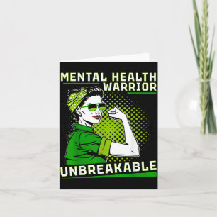 Mental Health Awareness Warrior Month Unbreakable Card