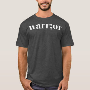 Mental Health Awareness Warrior Semicolon  T-Shirt