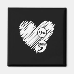 Mental Health Awareness Week Semicolon Suicide Pre Magnet