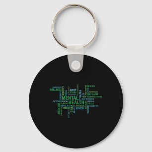 Mental Health Awareness Word Spread Key Ring