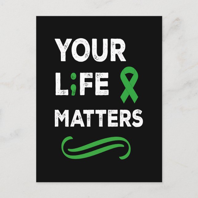 Mental Health Awareness Your Life Matters Postcard (Front)