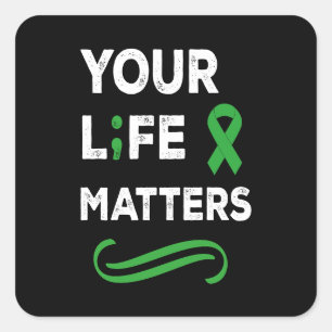 Mental Health Awareness Your Life Matters Square Sticker