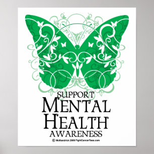 Mental Health Butterfly Poster