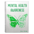 Mental Health Butterfly Spiral Photo Notebook