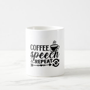 Mental Health Coffee Speech Repeat Anxiety Anxie Mug