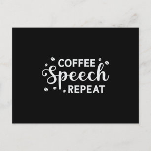 Mental Health Coffee Speech Repeat Awareness Postcard