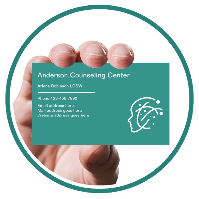 Mental Health Counseling Modern Business Cards (Creator Uploaded)