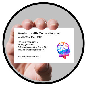 Mental Health Counseling Psychotherapy Business Card