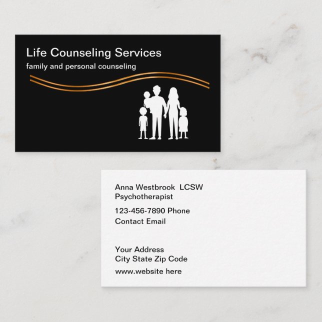Mental Health Counseling Psychotherapy Business Card (Front/Back)